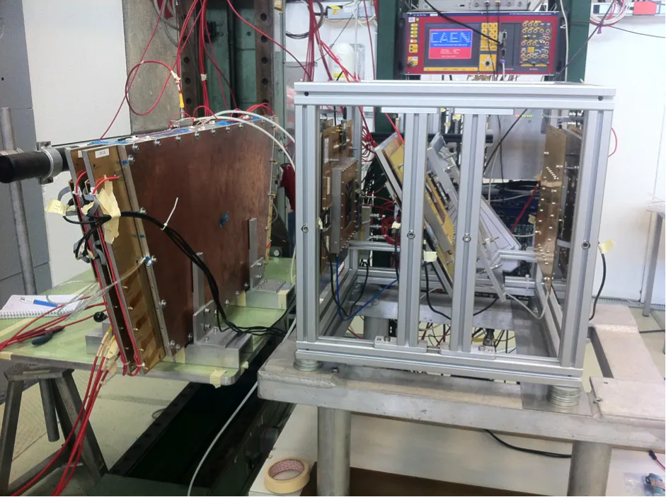 ATLAS micromegas detectors tested in T9